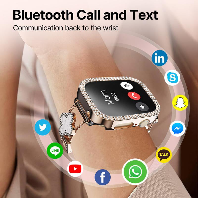 2026 Fashion Smart Watches for Women, Touch Screen Watch, Answer/Make Calls/100+ Sports Modes/Message Reminder, DIY Watch Dials, Wearable Devices, Smart Watches for Iphone/Andriod, Gift for Wife, Girl Friend