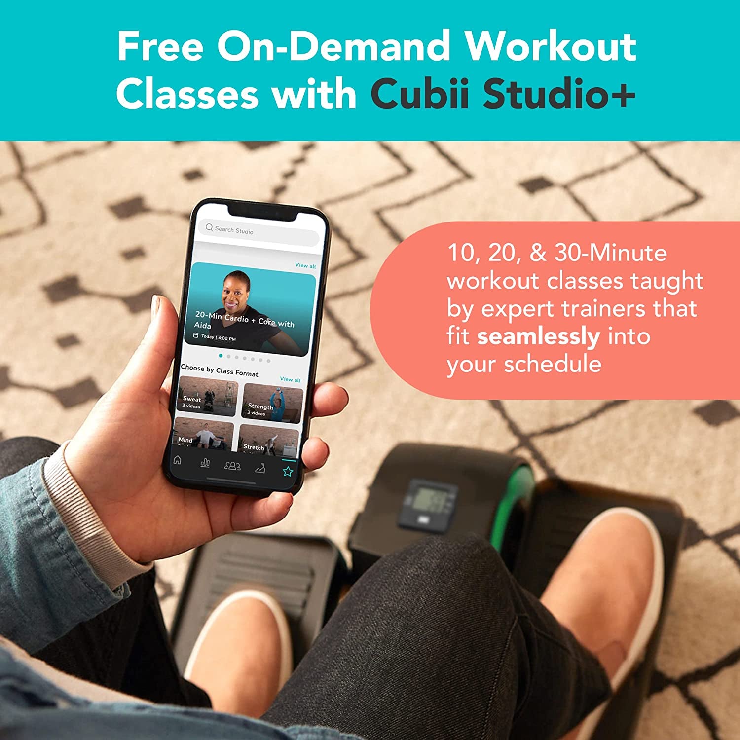 JR1 Under Desk Elliptical and Bike Pedal Exerciser for Home and Office Fitness, Ideal for Seniors and Seated Workouts