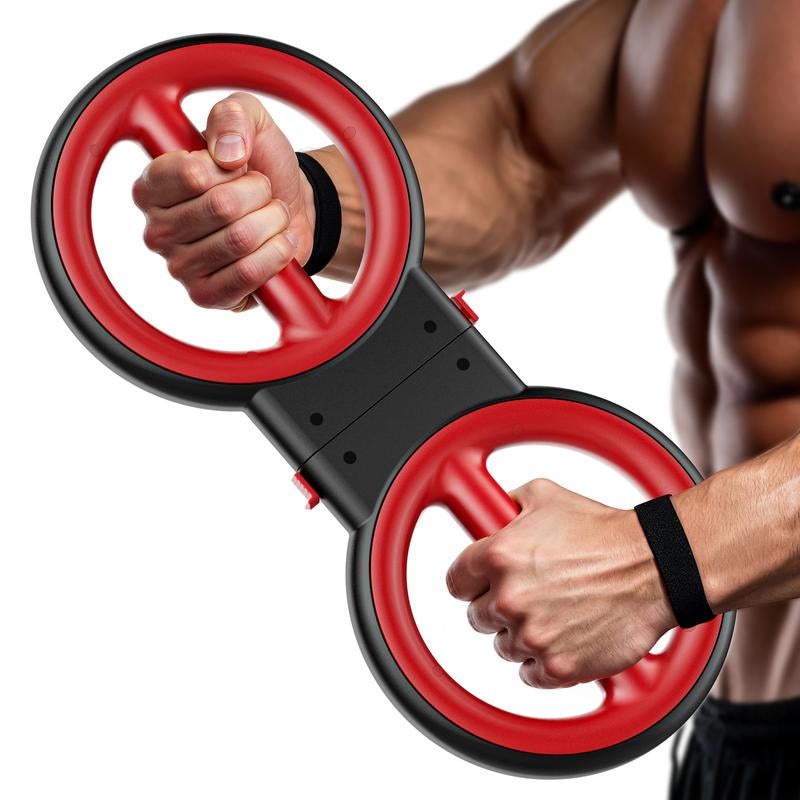 AKLUER 3-IN-1 Forearm Strength Trainer All-In-One 360° Rotator Burn Machine Detachable Dumbbells Chest Expander Adjustable Resistance Portable Upper Body Training - Hand Grip Strengthener