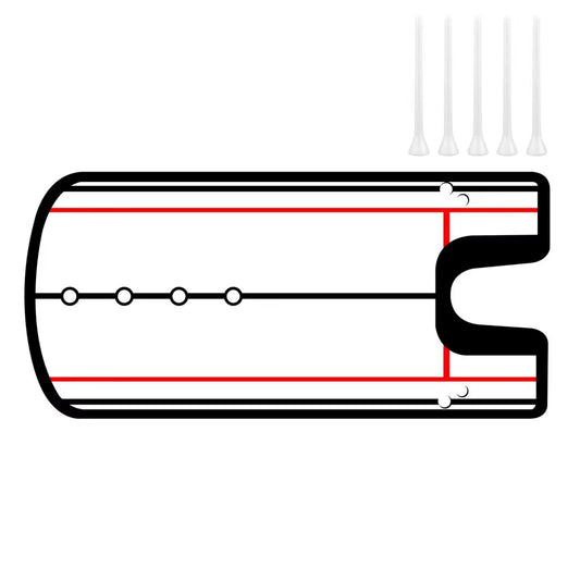 Golf Putting Practice Mirror Putting Mirror Alignment Training Aid Golf Practice Putter Mirror Eye Line