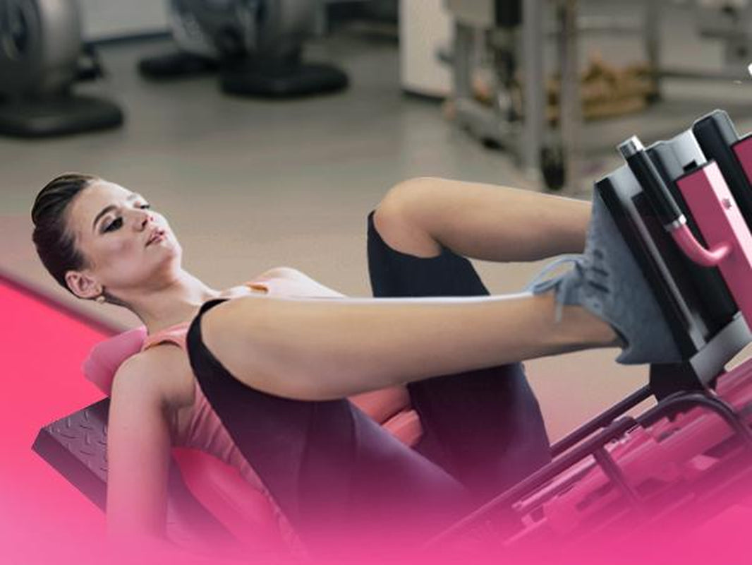 RITFIT BLP01 Pink Leg Press Hack Squat Machine with Linear Bearing, Pink Fitness Trainer, Professional Adjustable Design for Full Lower Body Workout Strength Training Equipment