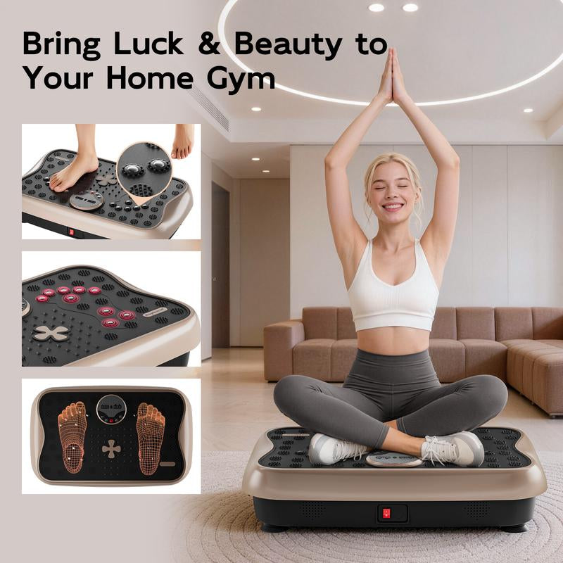 HORSE Adult Vibration Plate Indoor Realx Exercise Machine,Direct Supply Luck Cross Clover Fashion Style,Full Body Work Out for Home Gym,Gift for Girl/Woman/Mom