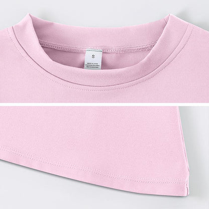 Timeoff 5-Piece Solid Sports Tee Set round Neck Slim Stretchy Ideal for Yoga Gym Workouts Women'S Athletic Wear Sporty Style Clothes Gym Shirts Workout Tops Oversized Gym Shirts Fitness Outfit