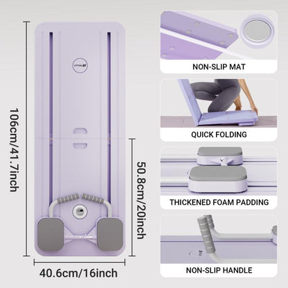 UMAY Multi-Functional Ab Exercise Board, Home Pilates Reformer, Abs Workout Equipment for Abdominal & Core Strength Training, Exercise Board for Home Gym Fitness，Foldable, Lightweight and Efficient