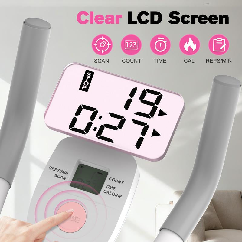 RELIFE SPORTS Foldable Adjustable Ab Trainer with LCD Monitor for Women - 440LBS Capacity, 5-Level Height & 2-Level Incline, Home Gym Equipment, Ideal Gift for Fitness Beginners