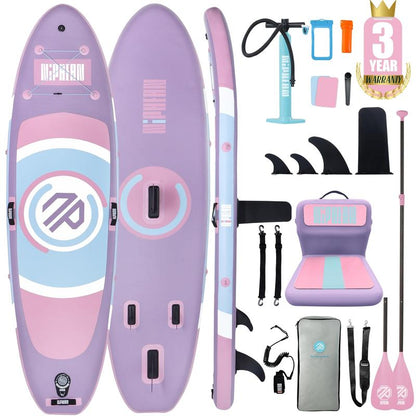 Niphean Inflatable Paddle Board Set with Paddle Board Seat and Kayak Paddles - 10’ Stable Wing Durable SUP Accessory with 1 Year Warranty, Versatile for Adults & Youth Yoga Use