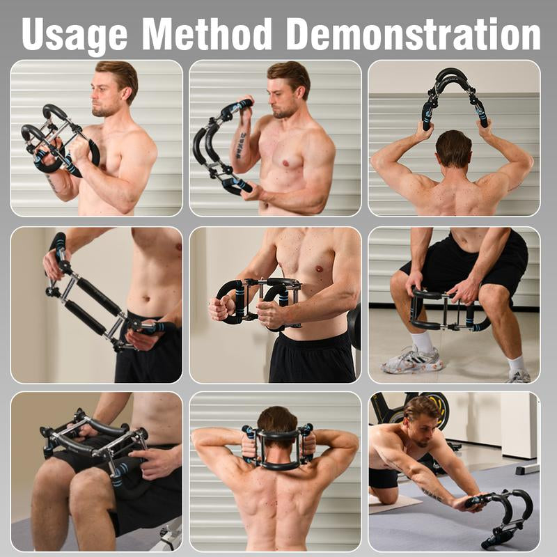 Twister Arm Trainer,Five Adjustable Levels Resistance Chest Workout Equipment,80-120Lbs Portable Chest Clip Trainer and Arm Exerciser,Portable Home Fitness Equipment