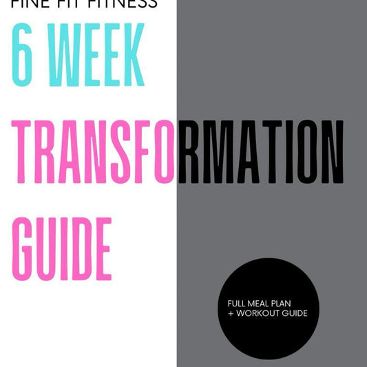 Fine Fit Fitness 6 Week Transformation Guide Total Body Recovery Meal Planner Guided Journal for Health & Wellness with Full Meal Plan & Workout Guide