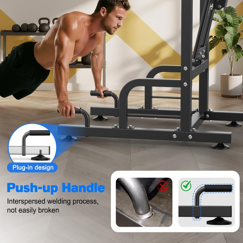 Relife Sports Power Tower Dip Station Pull up Bar for Fitness Home Gym Workout,Multi-Function Adjustable Height Fitness Strength Training Exercise Equipment,With Stair Stepper Tiktokshopholidayhaul