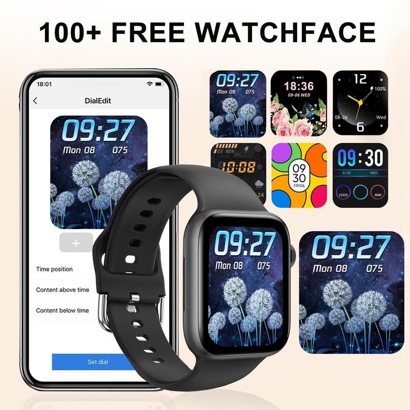 Hot Sale 2.01-Inch HD Touchscreen Smartwatch - Wireless Calling, Photo Capture, Music Control | Android/Ios Compatible, Unisex Style, Custom Watch Face, Alarm & Call/Sms Alerts