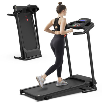 LIVIVOX 7.5 MPH Foldable Walkable Walking Treadmill with Handle，Remote Control ，Wheels for Easy Moving，265Lbs Weight Capacity Outdoorfun Home Gym Fitness Equipment Workout Calories， Ideal for Home/Office,Apartment ,Incline Treadmill