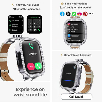 2026 Fashion Smart Watches for Women, Touch Screen Watch, Answer/Make Calls/100+ Sports Modes/Message Reminder, DIY Watch Dials, Wearable Devices, Smart Watches for Iphone/Andriod, Gift for Wife, Girl Friend