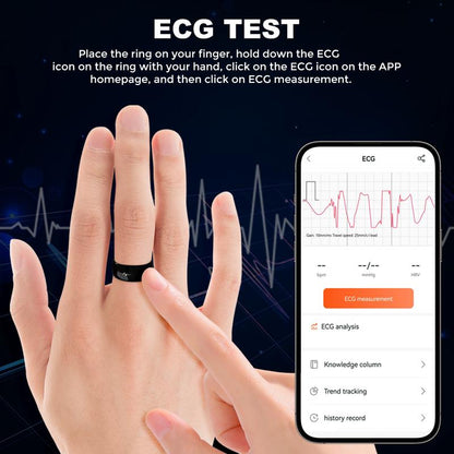 MIRO R1E ECG Blood Glucose Monitor Smart Ring - Comprehensive Health Monitoring, Heart Rate & Blood Oxygen, Sleep, Waterproof, Android Watch, Fitness Tracker