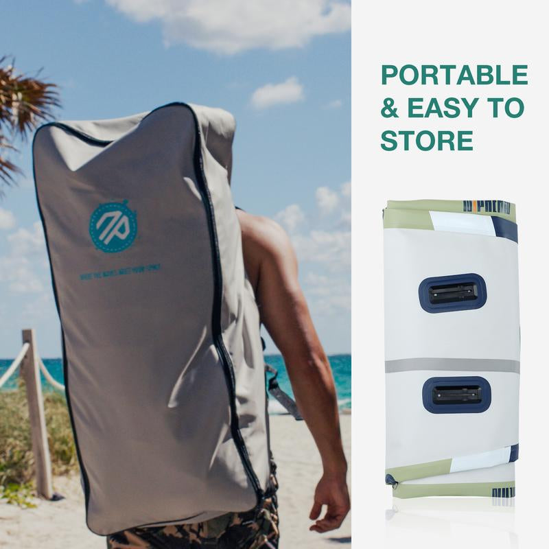 Niphean Inflatable Paddle Board Set with Paddle Board Seat and Kayak Paddles - 10’ Stable Wing Durable SUP Accessory with 1 Year Warranty, Versatile for Adults & Youth Yoga Use