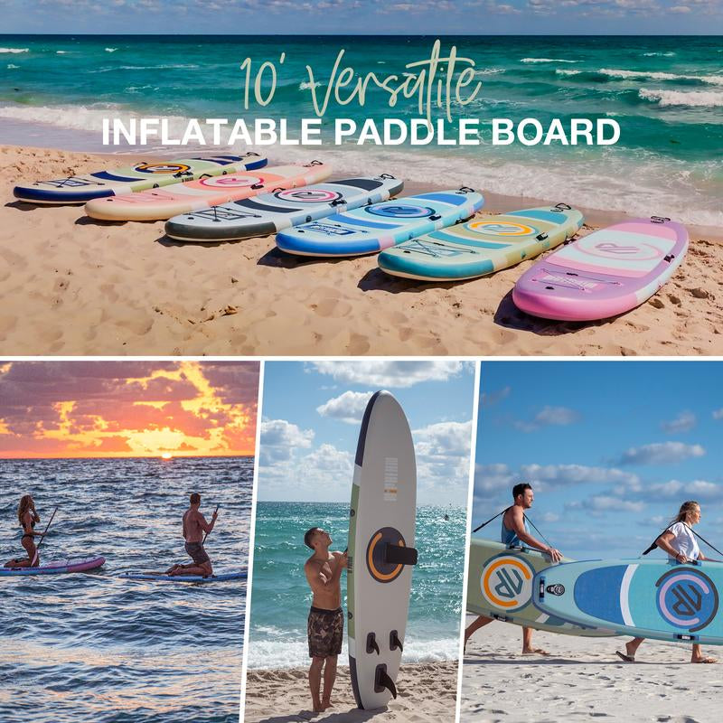 Niphean Inflatable Paddle Board Set with Paddle Board Seat and Kayak Paddles - 10’ Stable Wing Durable SUP Accessory with 1 Year Warranty, Versatile for Adults & Youth Yoga Use