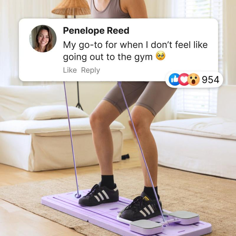 UMAY Multi-Functional Ab Exercise Board, Home Pilates Reformer, Abs Workout Equipment for Abdominal & Core Strength Training, Exercise Board for Home Gym Fitness，Foldable, Lightweight and Efficient