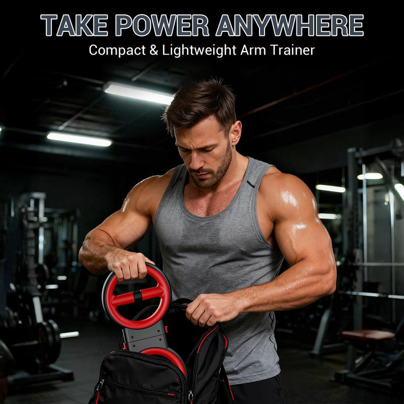 AKLUER 3-IN-1 Forearm Strength Trainer All-In-One 360° Rotator Burn Machine Detachable Dumbbells Chest Expander Adjustable Resistance Portable Upper Body Training - Hand Grip Strengthener