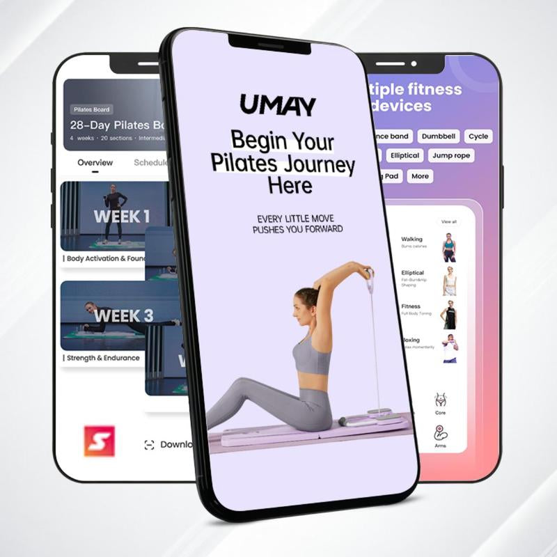 UMAY Multi-Functional Ab Exercise Board, Home Pilates Reformer, Abs Workout Equipment for Abdominal & Core Strength Training, Exercise Board for Home Gym Fitness，Foldable, Lightweight and Efficient
