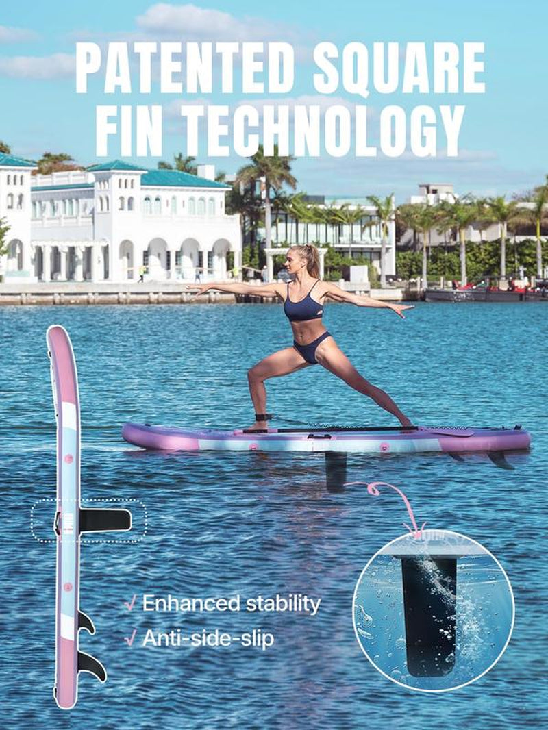 Niphean Inflatable Paddle Board Set with Paddle Board Seat and Kayak Paddles - 10’ Stable Wing Durable SUP Accessory with 1 Year Warranty, Versatile for Adults & Youth Yoga Use